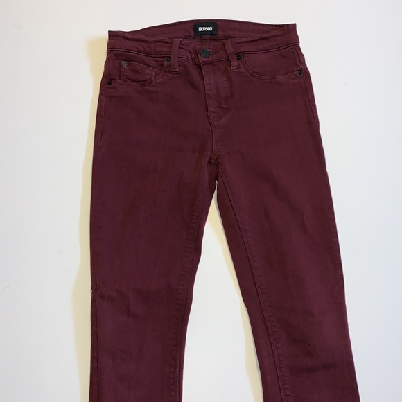 Hudson “Nico” Maroon Skinny Jeans - Women’s Size 26 - Picture 2 of 6